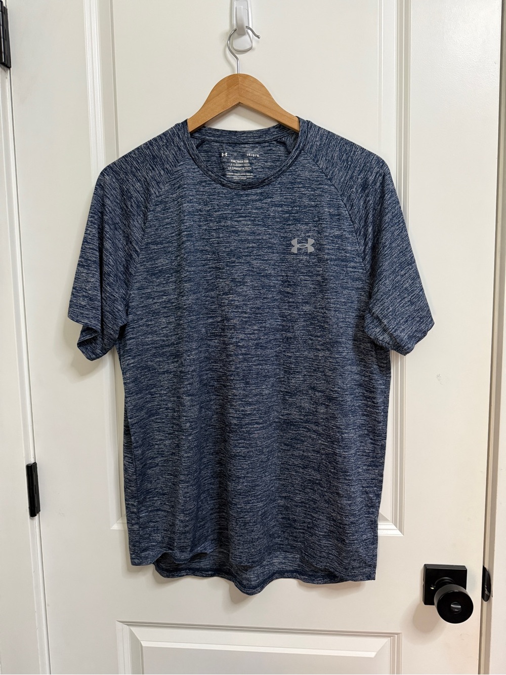 Under Armour the Tech Tee- Men's Heather Navy Short Sleeve Performance Tee